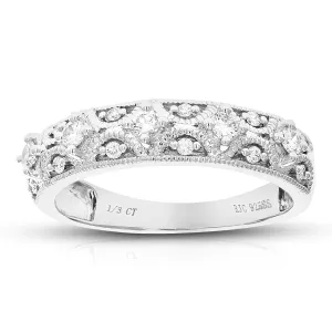 1/3 cttw Lab Grown Diamond Classic Wedding Band in Silver