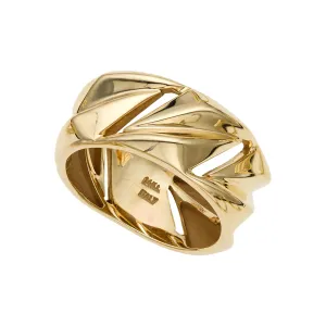 14k Yellow Gold Womens Band Ring, Size 7