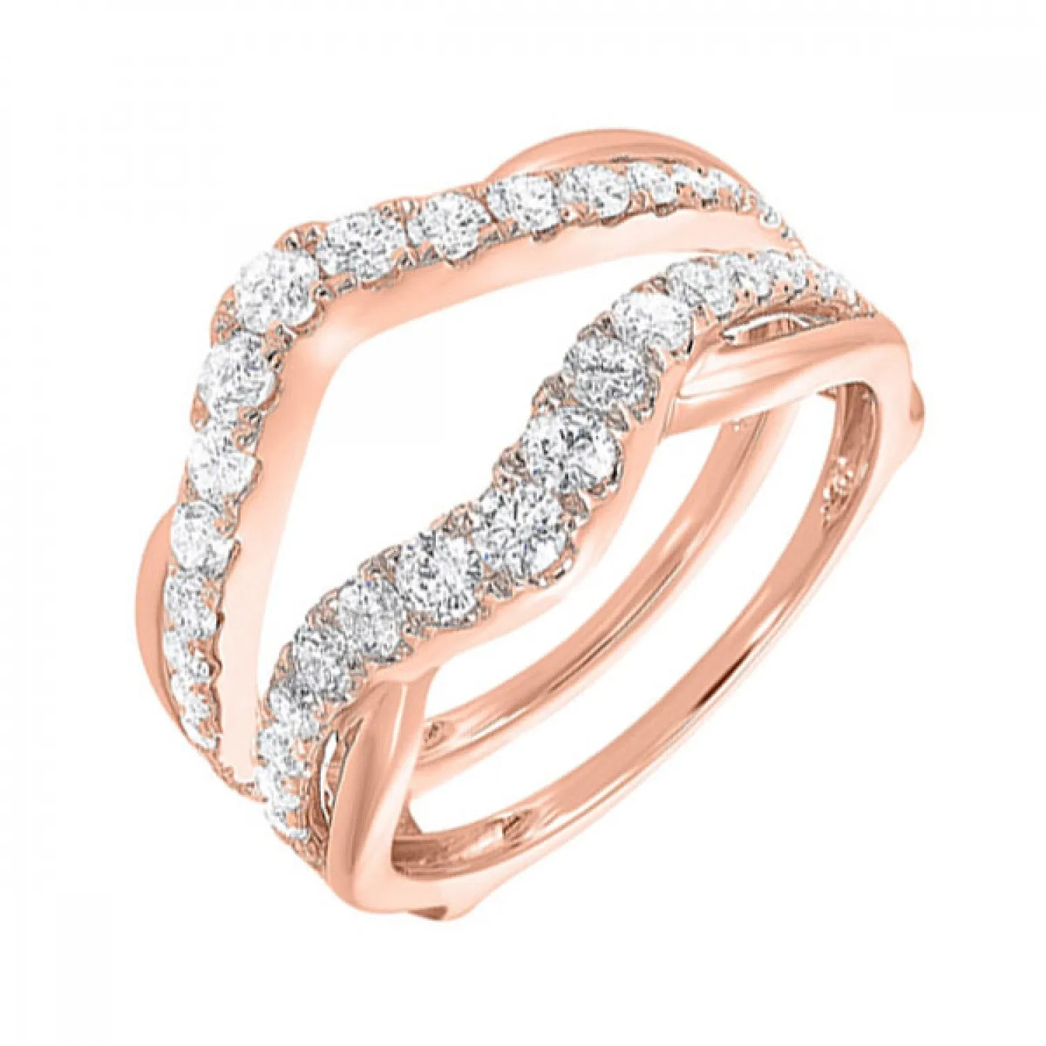 14KT Diamond(1CTW) Ring Enhancer-Available in Rose, Yellow and White