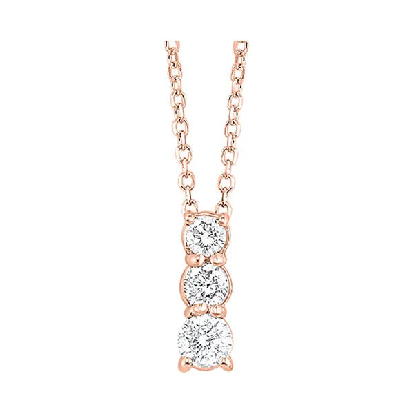 14KT ROSE GOLD DIAMOND (1/4CTW) PENDANT