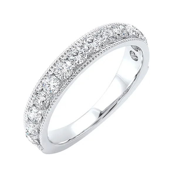 14KT White Gold & Diamond Diamond Overatures Band Ring  - 1/2 ctw