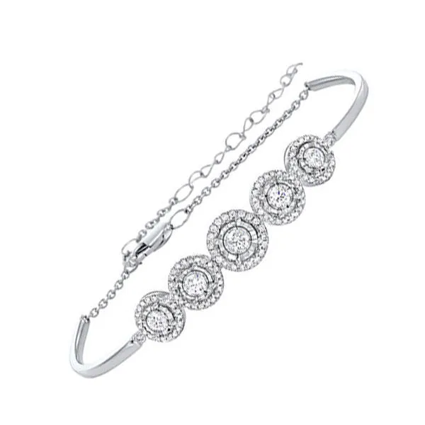 14KT WHITE GOLD DIAMOND (1 1/2CTW) BANGLE