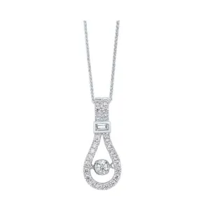 14KT WHITE GOLD DIAMOND (1/3CTW) PENDANT