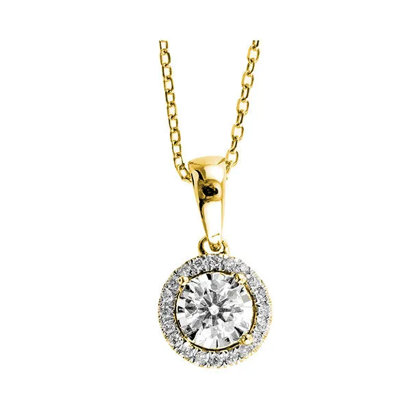 14KT YELLOW GOLD DIAMOND (1/4CTW) PENDANT