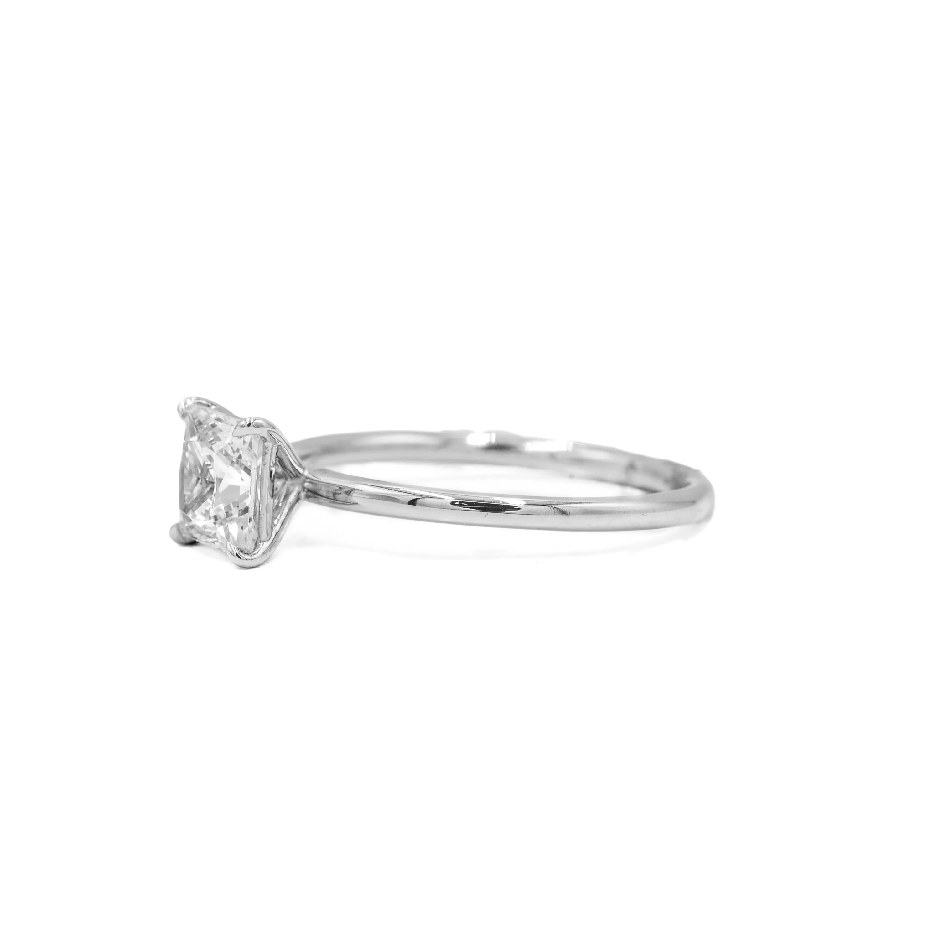 14kw Princess Diamond Solitaire Ring