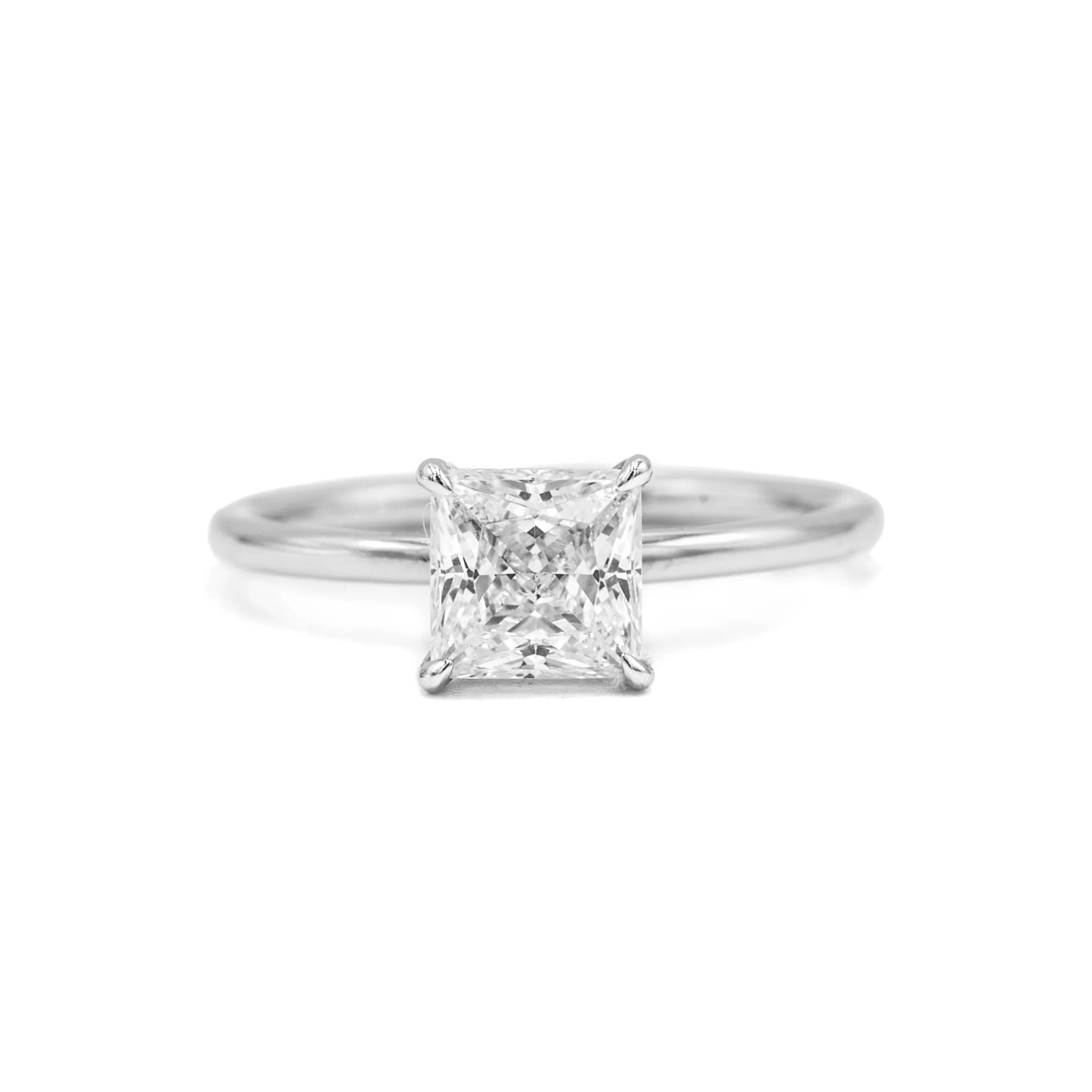 14kw Princess Diamond Solitaire Ring