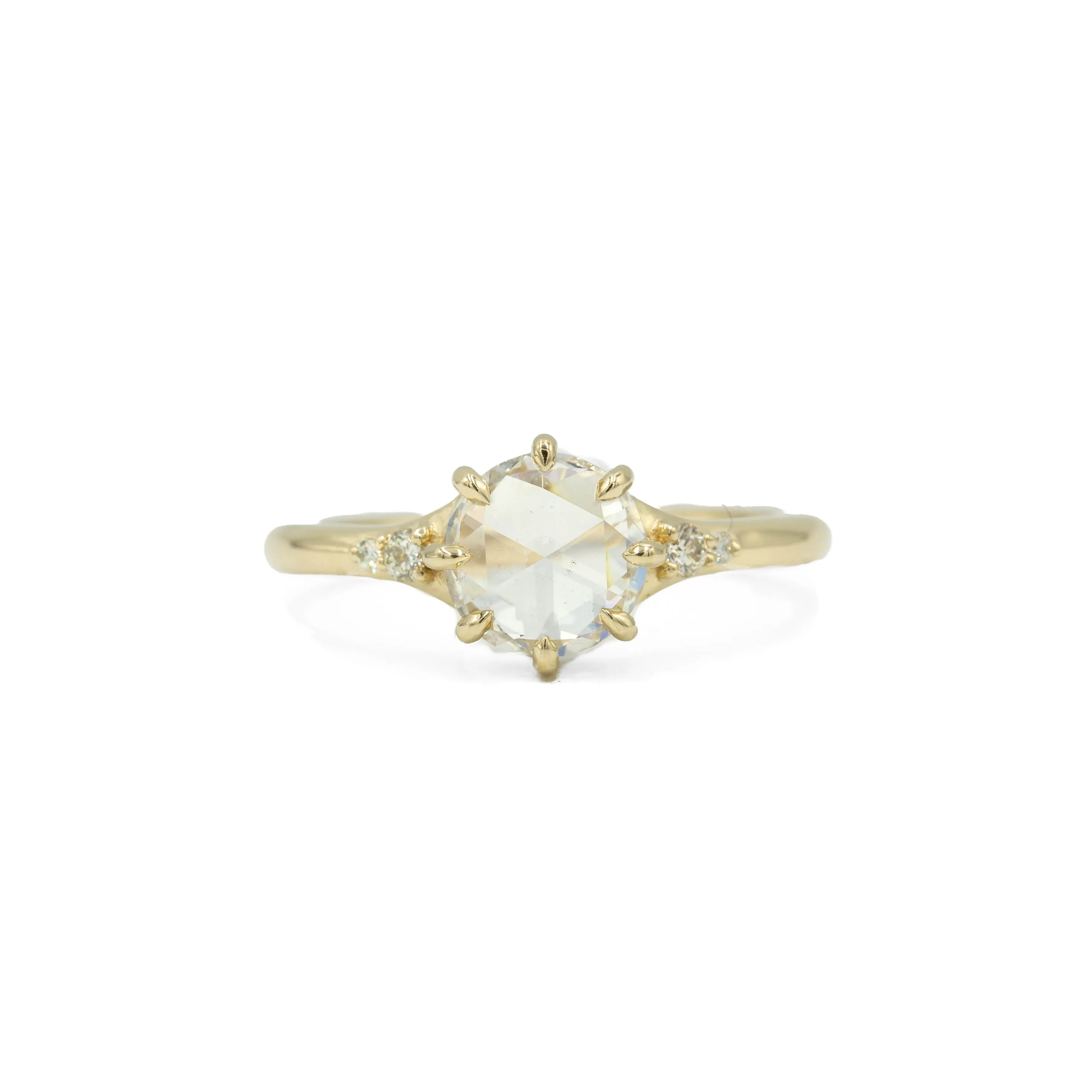 14ky 1.76ct Rose-Cut Lab-Grown Diamond Ring