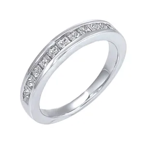 18KT White Gold Basics Diamond Band - 1 ctw