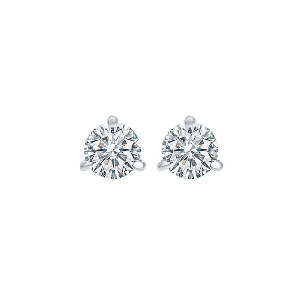 18KT WHITE GOLD DIAMOND (3/8CTW) EARRING