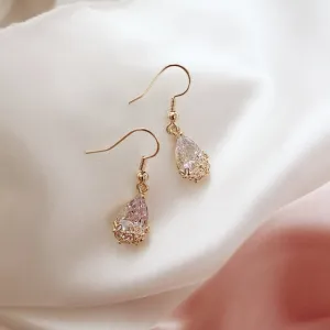 2021 New Arrival Crystal Trendy Women Dangle Earrings Simple Fashion Elegant Pearl Earring Female Rhinestone Temperament Jewelry