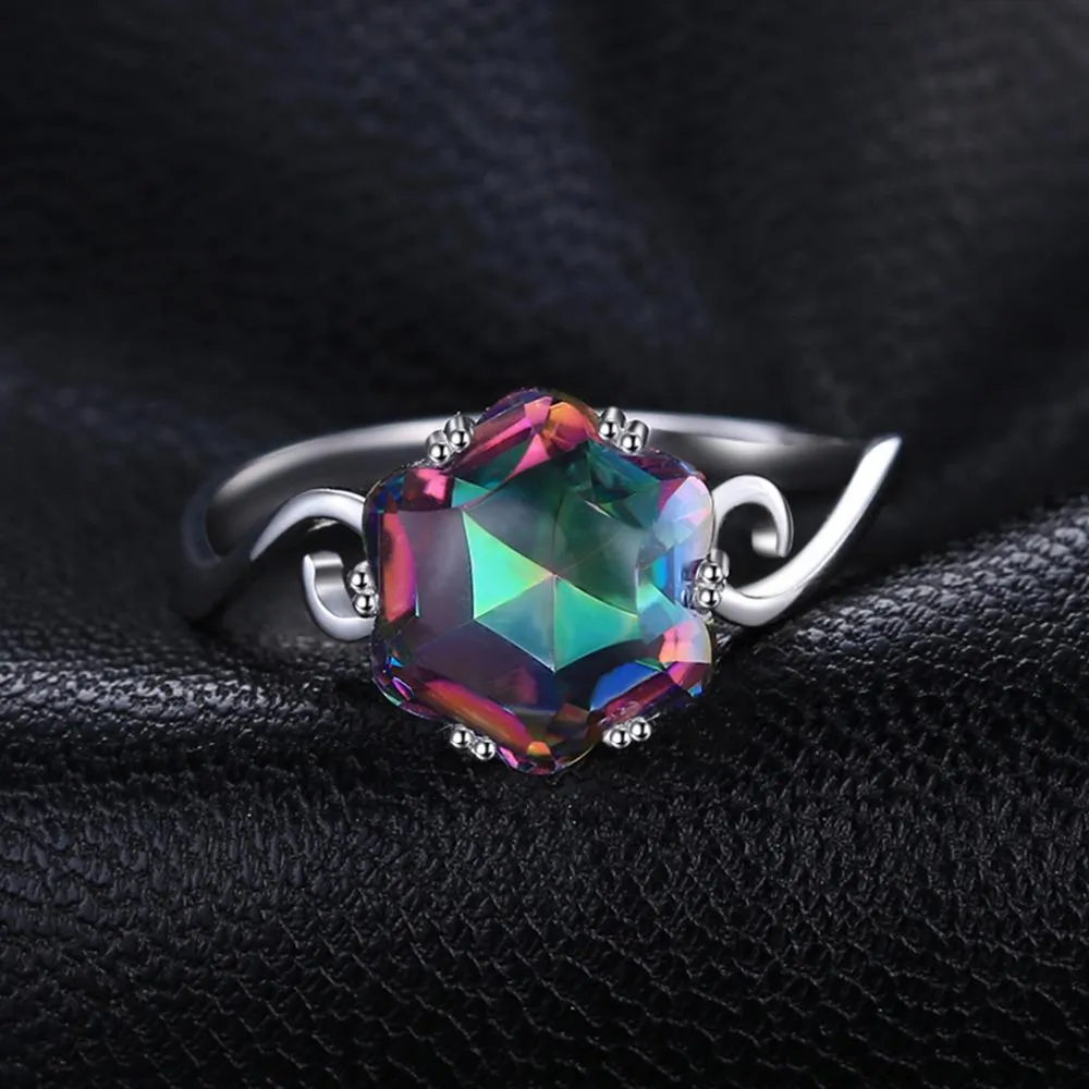 3.2ct Rainbow Fire Mystic Topaz Ring