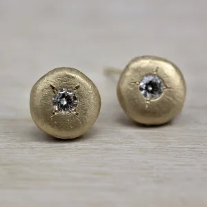 3mm Ancient Diamond Post Earrings