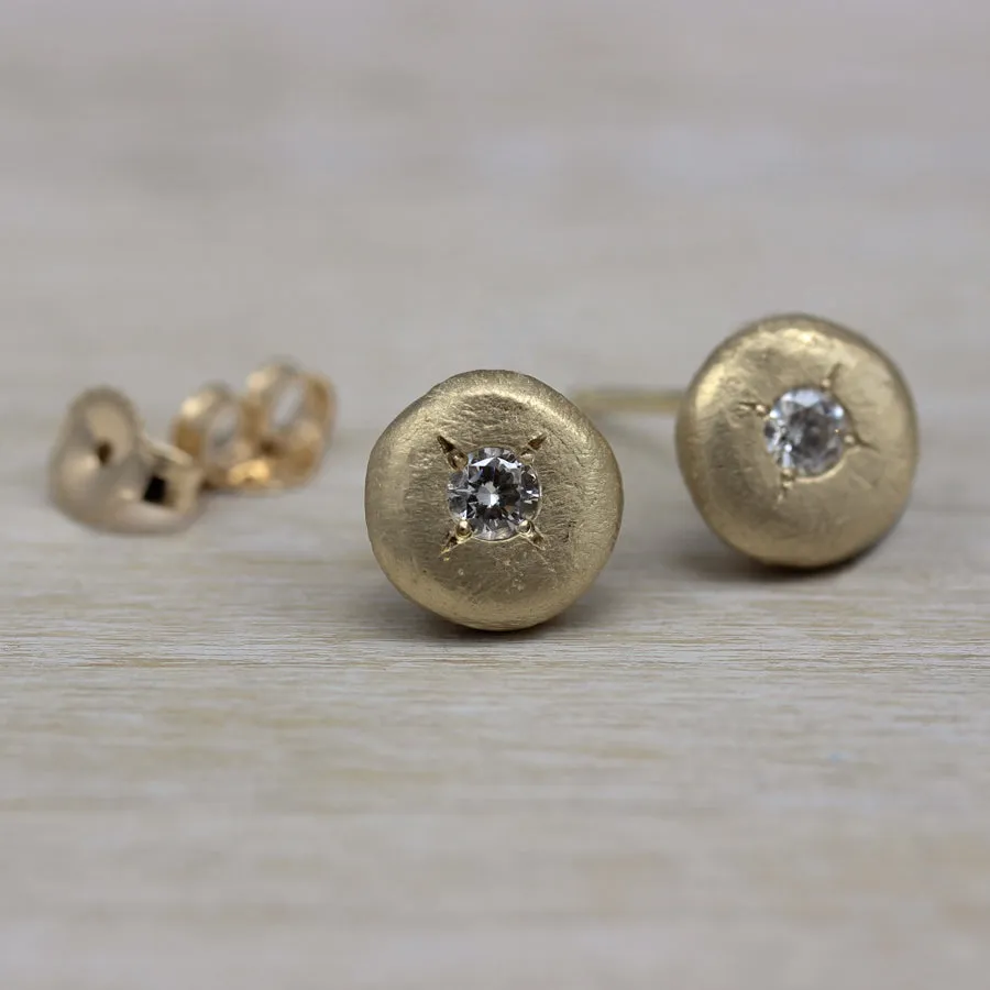 3mm Ancient Diamond Post Earrings