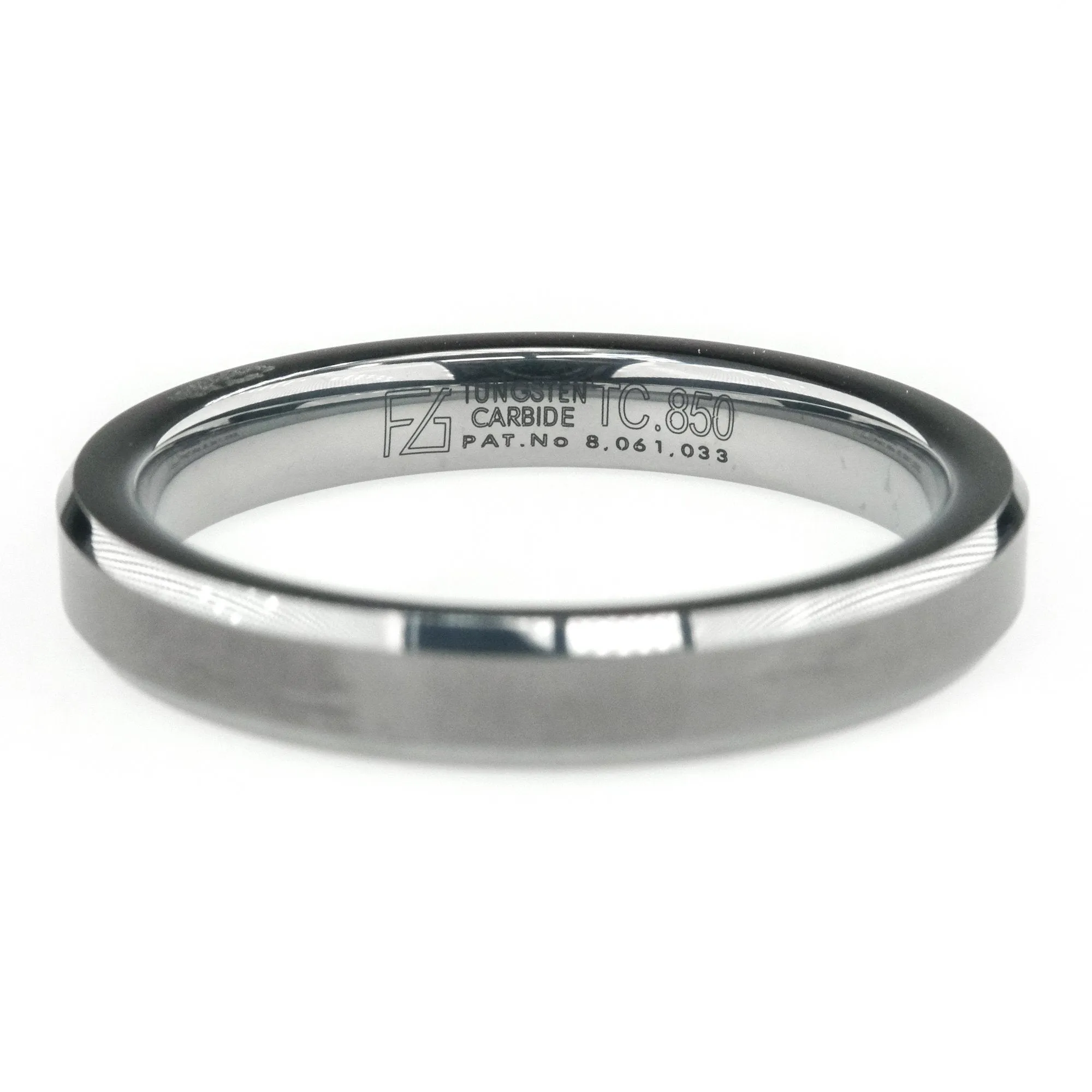 4mm Comfort Fit Gunmetal Grey Men's Wedding Band Ring in Tungsten Carbide