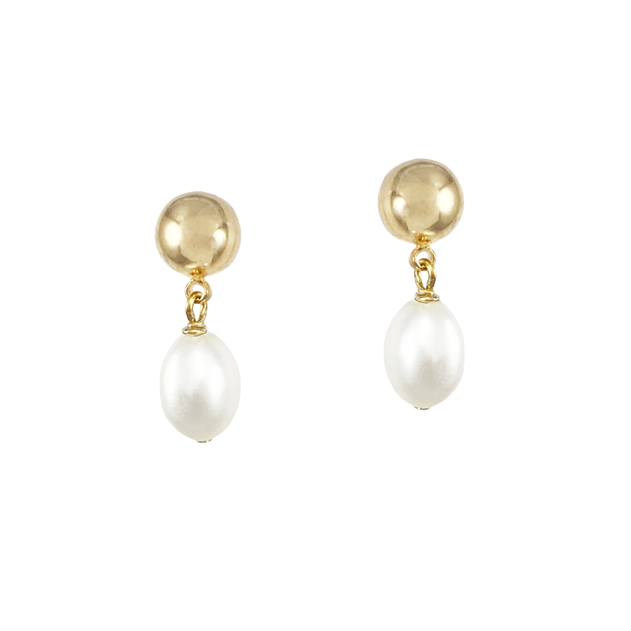 Alouet Pearl Studs - Gold