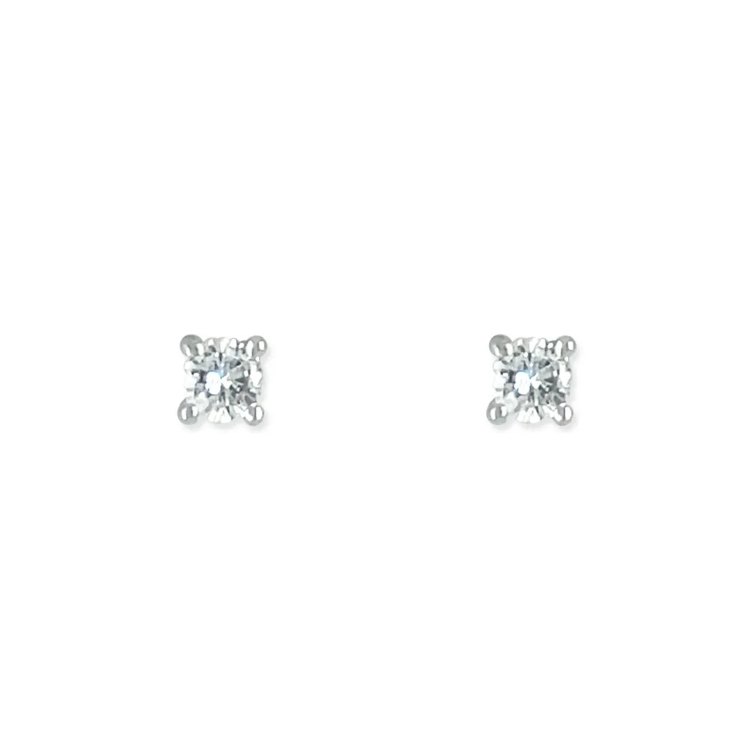 Baby Solitaire Earrings