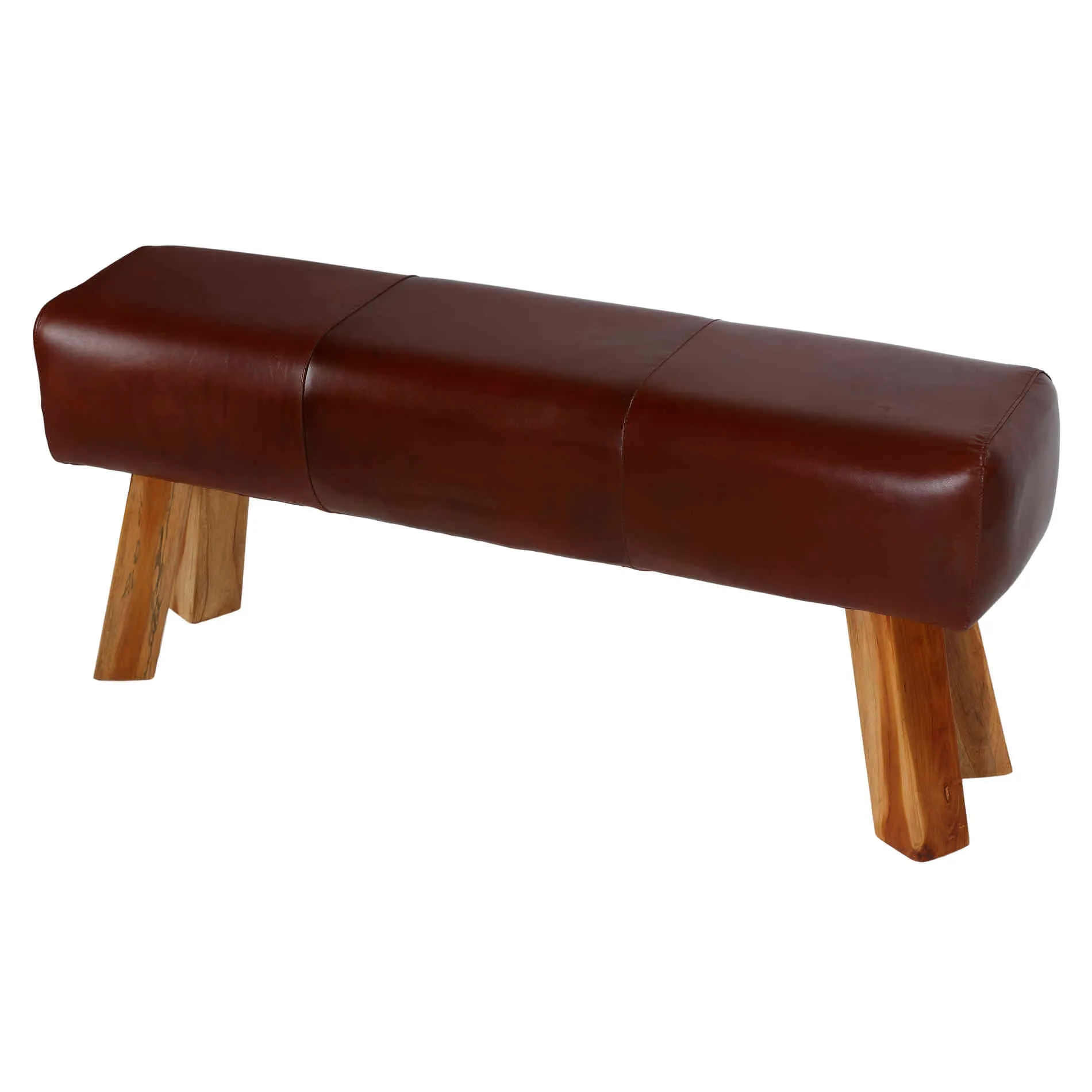 Bare Decor Lika  Bench Genuine 100% Leather, Brown