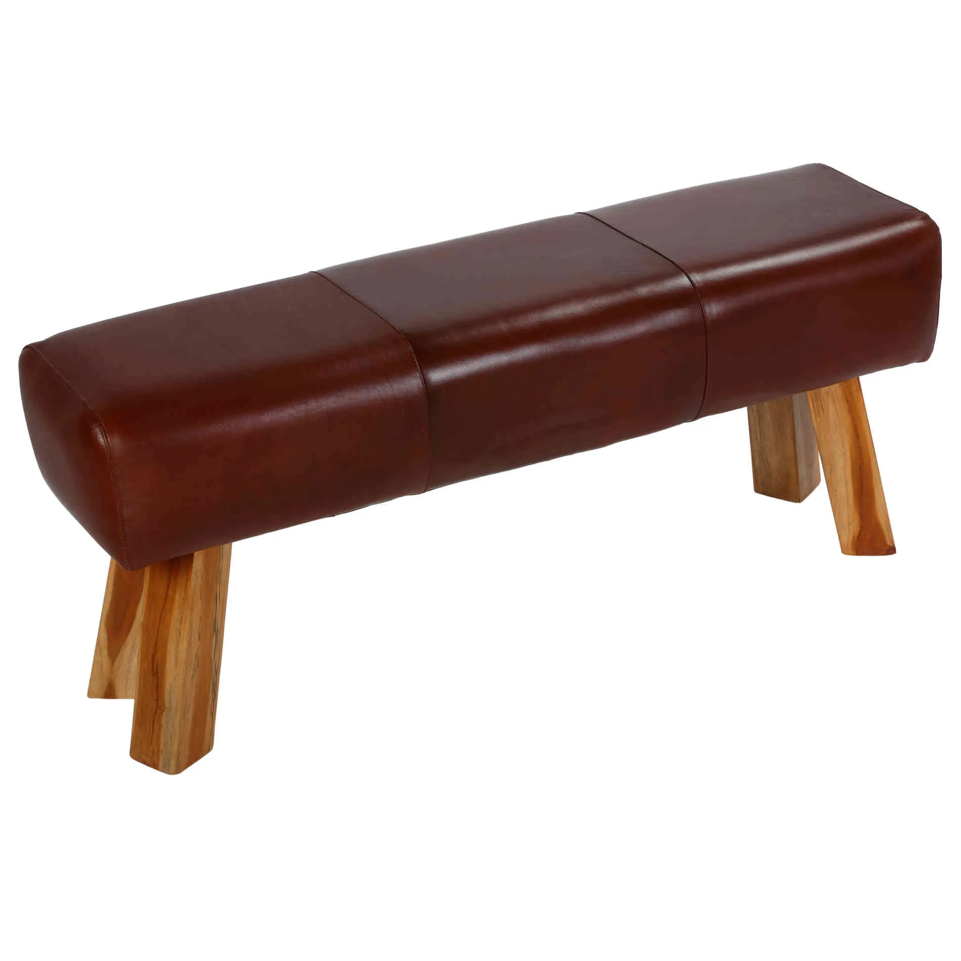 Bare Decor Lika  Bench Genuine 100% Leather, Brown