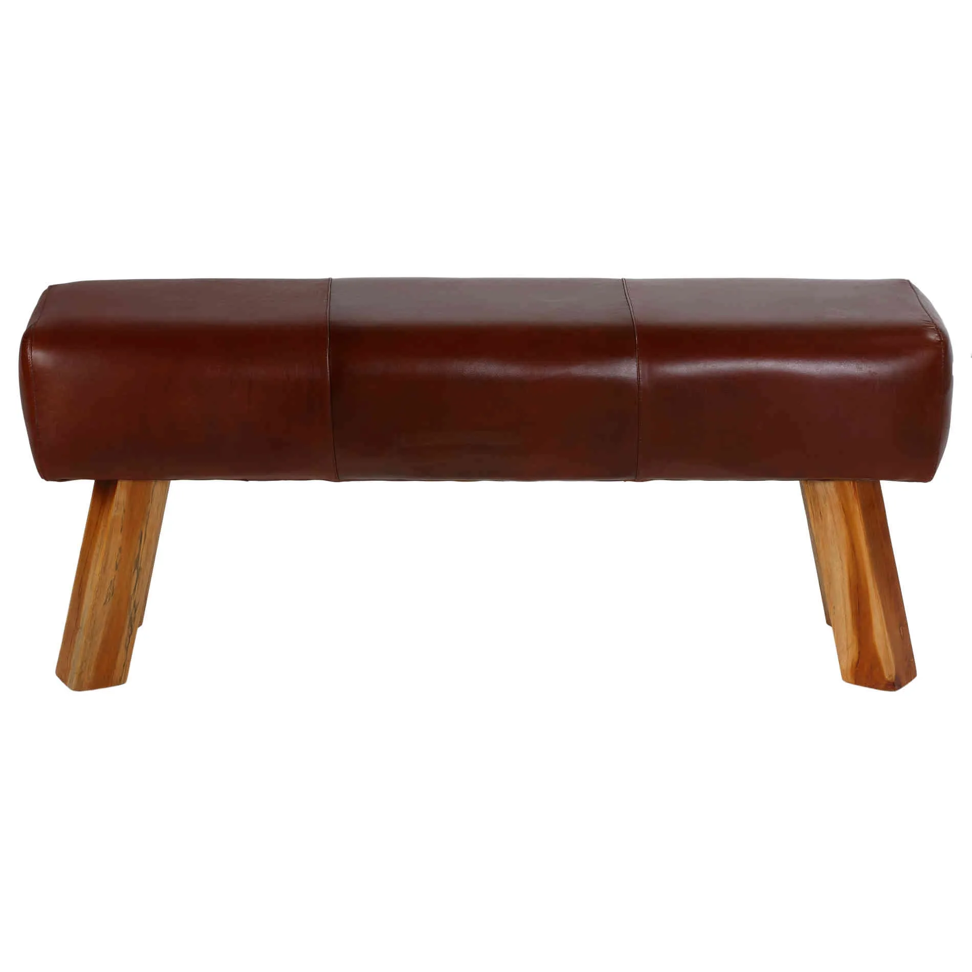 Bare Decor Lika  Bench Genuine 100% Leather, Brown