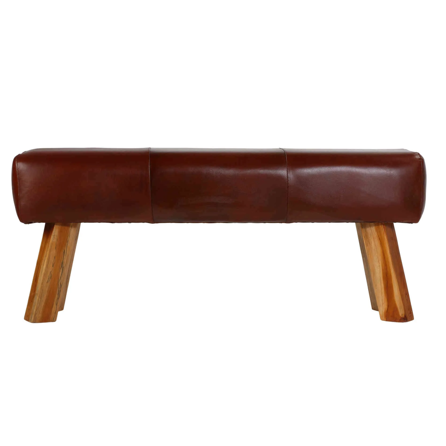 Bare Decor Lika  Bench Genuine 100% Leather, Brown