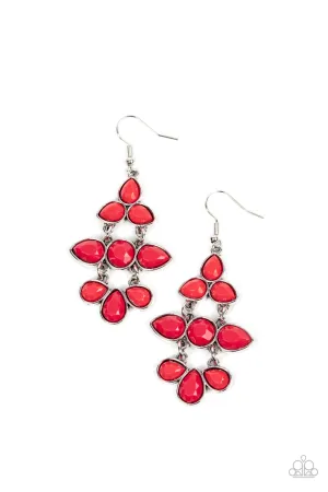 Bay Breezin - Red Paparazzi Earrings