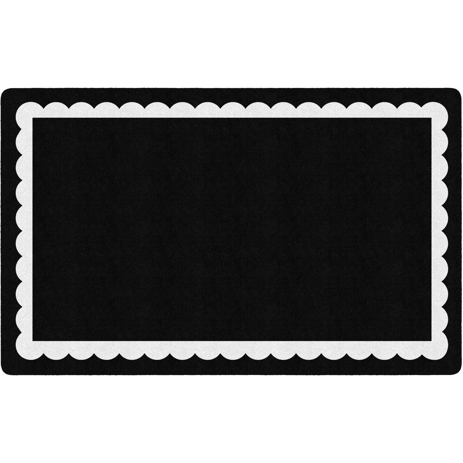 Black White & Stylish Brights Black & White Scallop Border