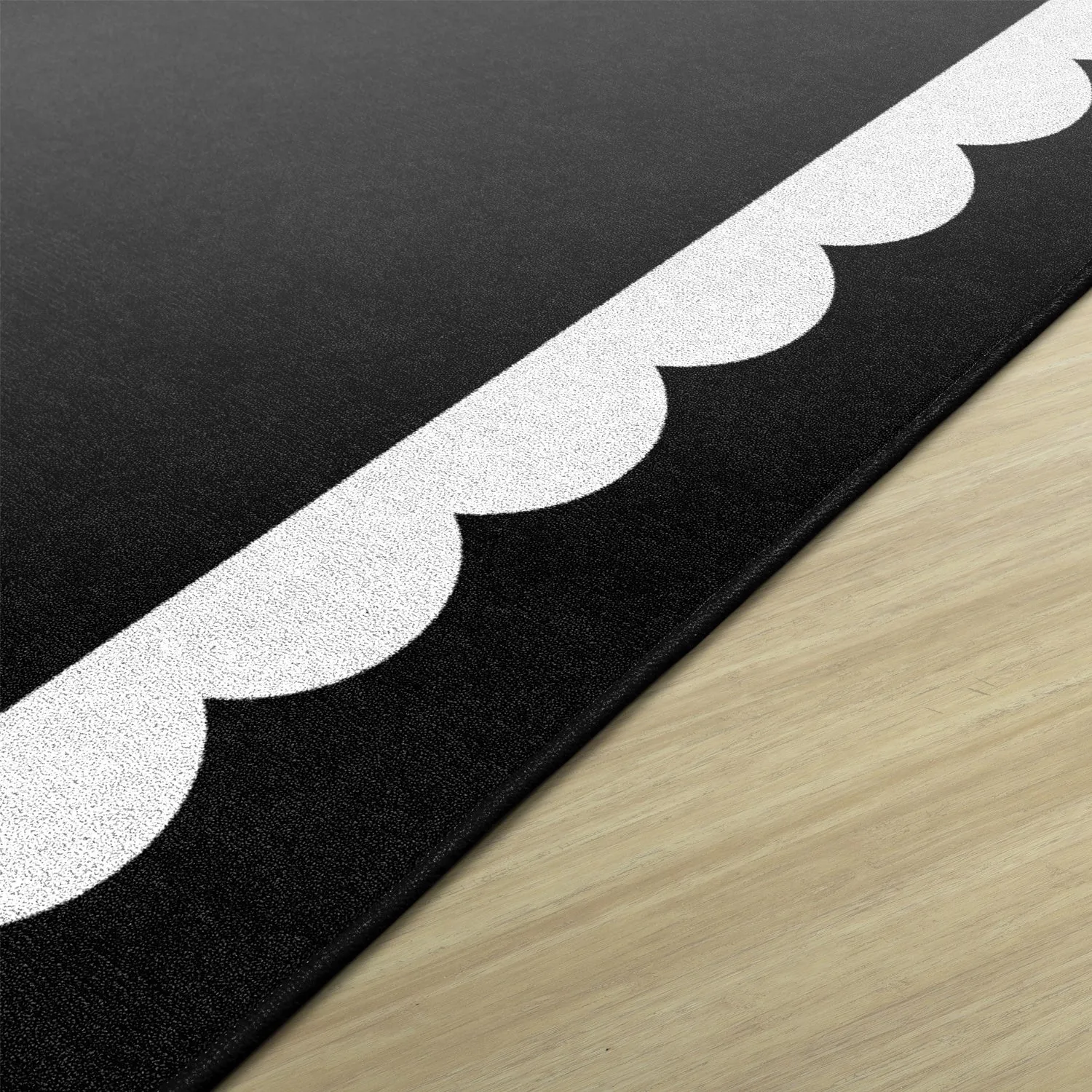 Black White & Stylish Brights Black & White Scallop Border