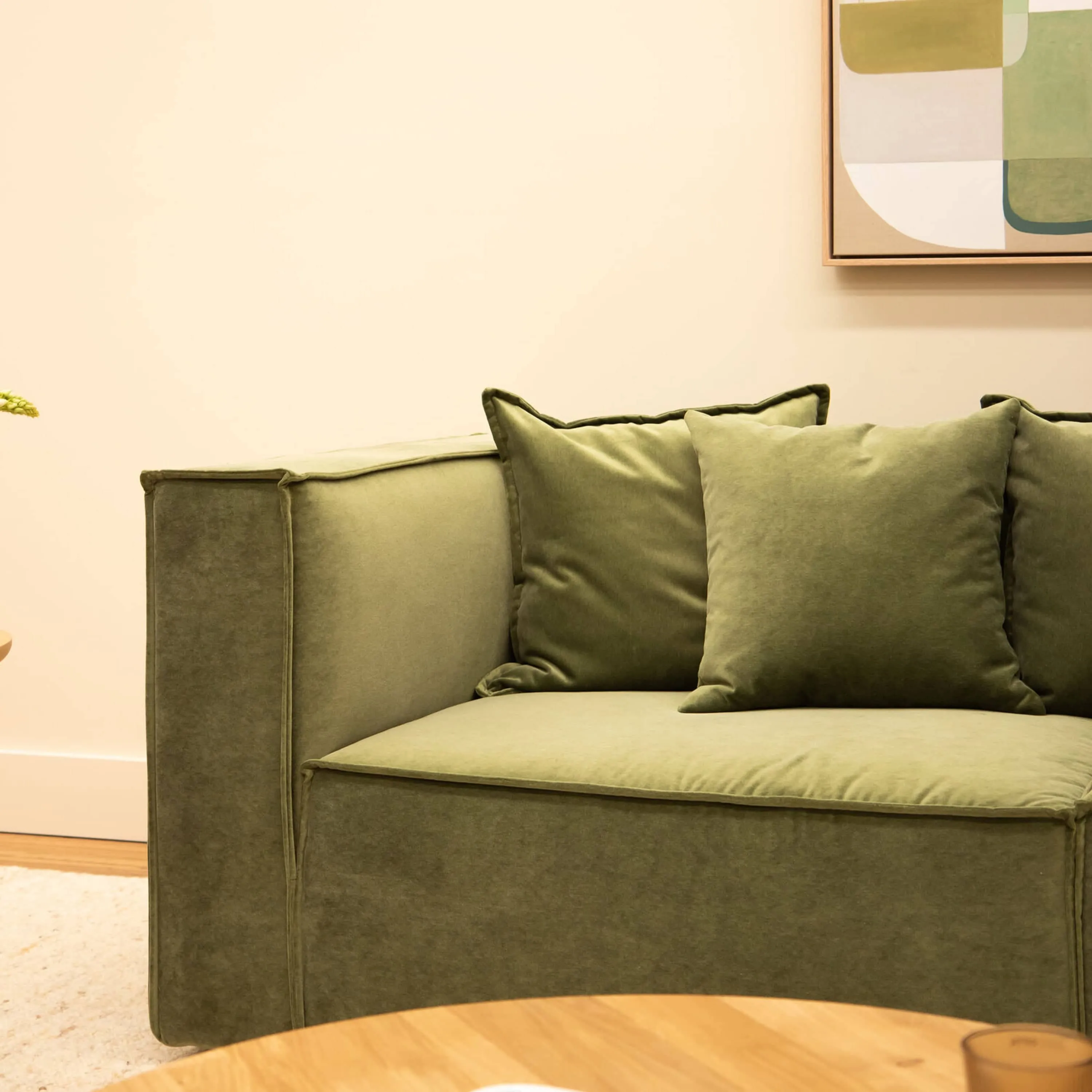 Block 3 Seater Sofa - Opal Forest