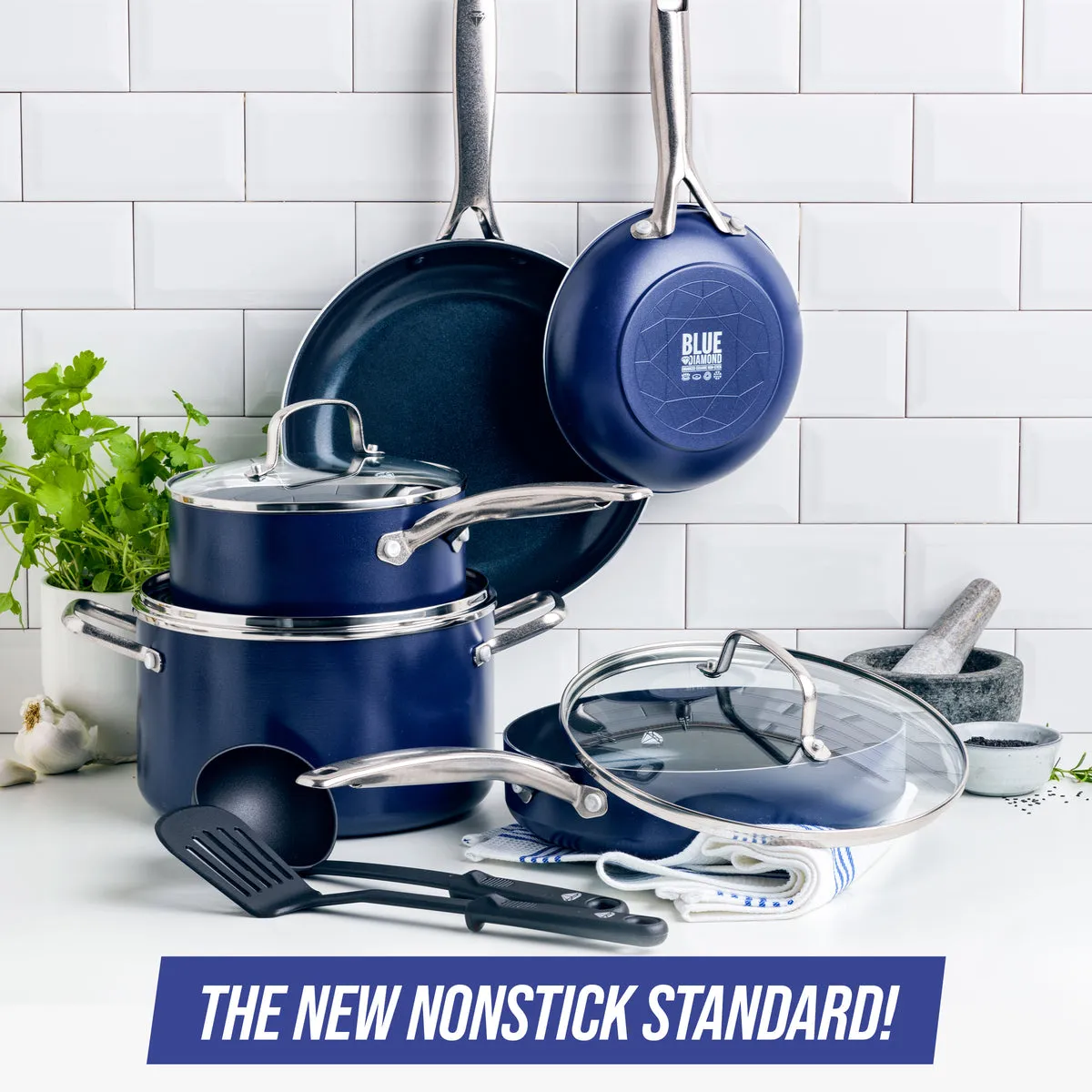 Blue Diamond Classic 10-Piece Cookware Set