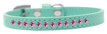 Bright Pink Crystal Size 10 Aqua Puppy Collar