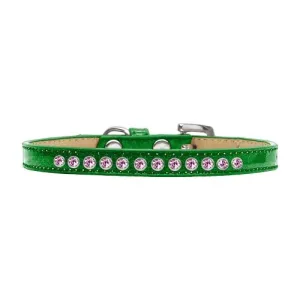 Bright Pink Crystal Size 14 Emerald Green Puppy Ice Cream Collar