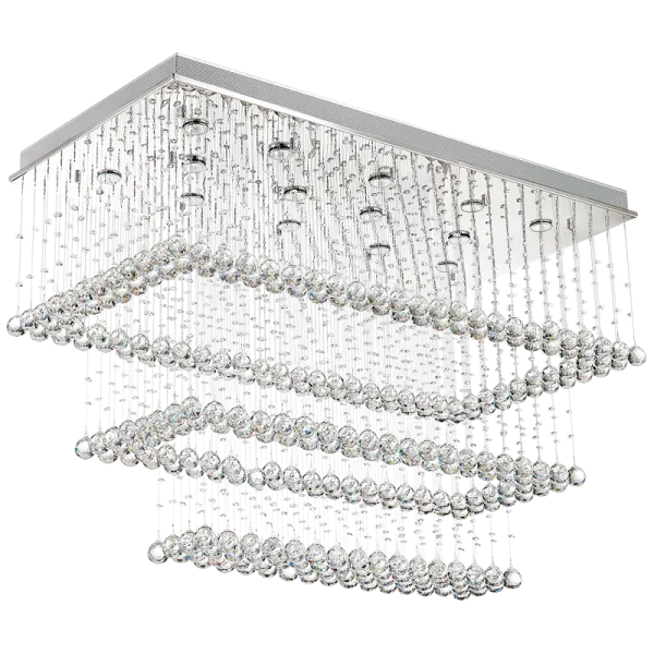 Bright Star Lighting CF311 CRYSTAL Stainless Steel and Crystal Ceiling Fitting