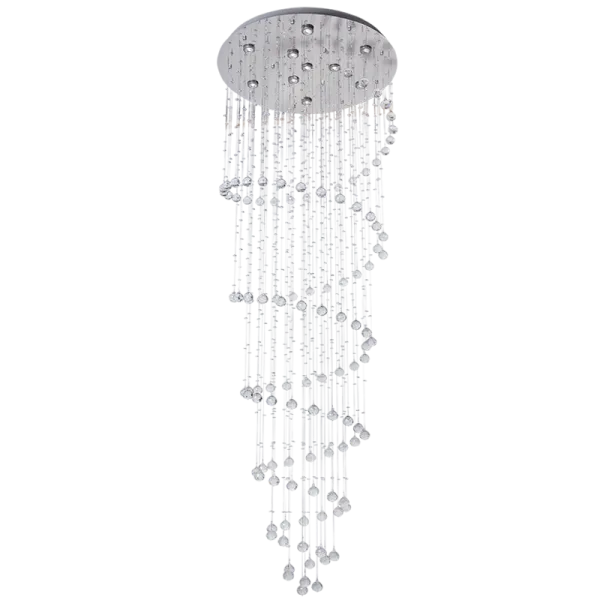 Bright Star Lighting CH233/10 CRYSTAL Stainless Steel Chandelier with Crystals