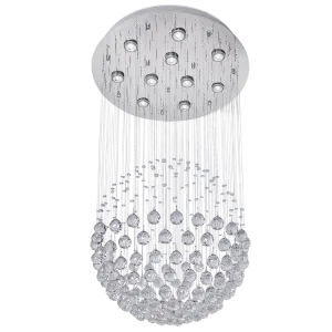 Bright Star Lighting CH235/10 CRYSTAL Stainless Steel Chandelier with Crystals