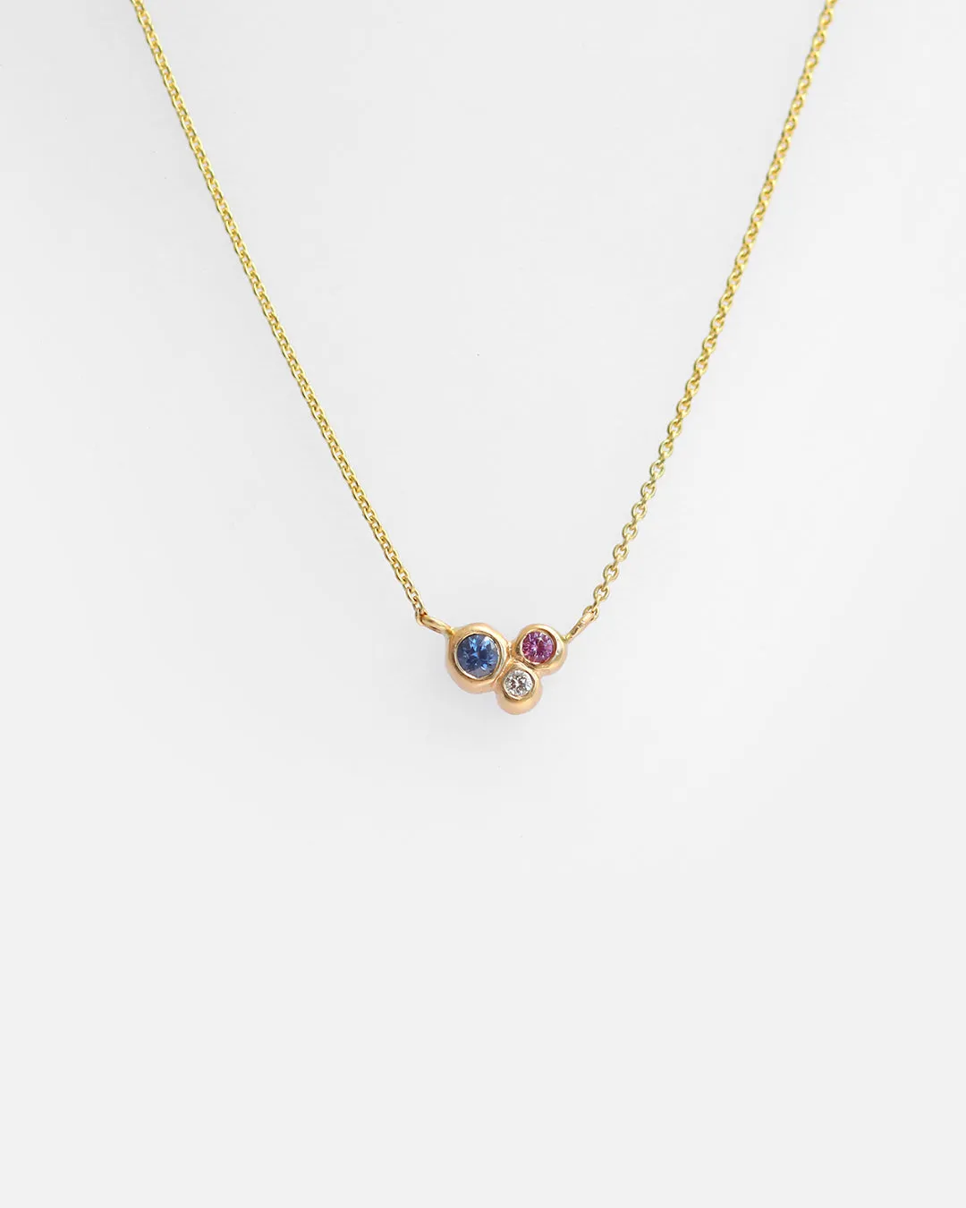 Bubble 16 / Sapphire & Diamond Pendant