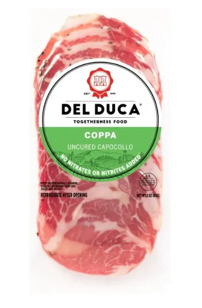 Capocollo Dry Thin Sliced (Daniele) 3 oz  Del Duca