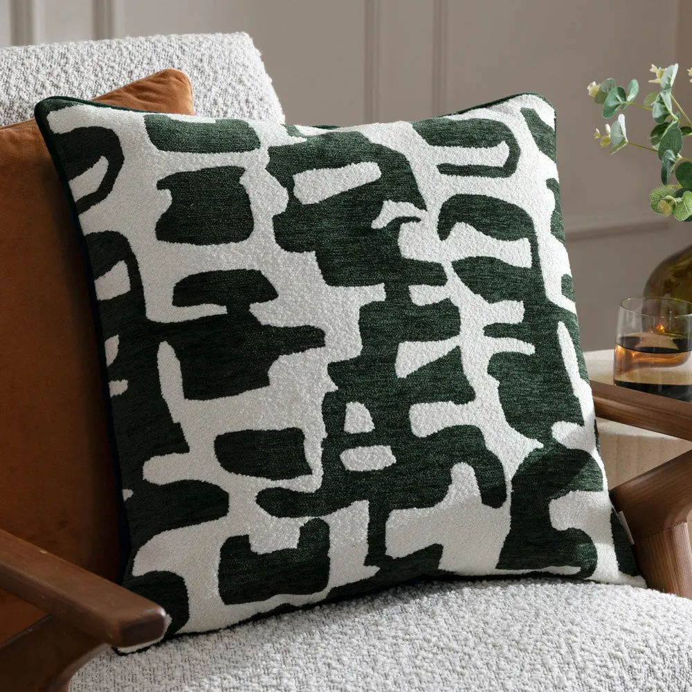 Caval Boucle Jacquard Cushion Ivy Green