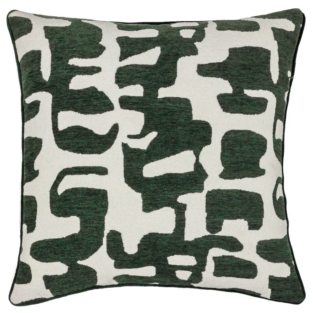 Caval Boucle Jacquard Cushion Ivy Green