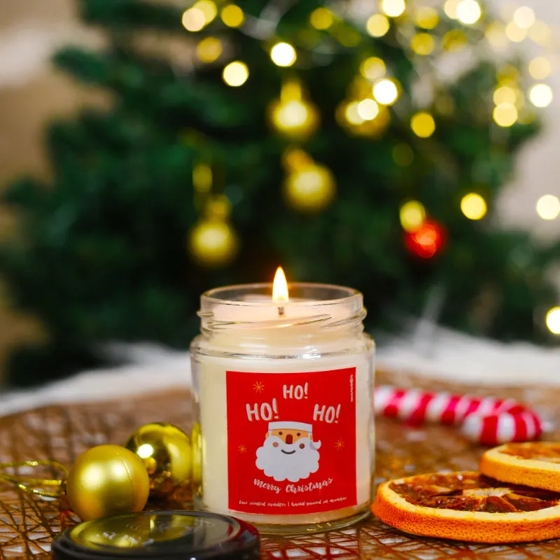 Christmas Scented Candle (Ho Ho Ho Merry Christmas) | Single | 5.1 x 7.6 cm / 2 x 3 inches