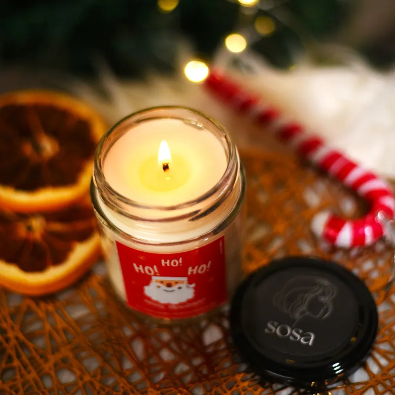 Christmas Scented Candle (Ho Ho Ho Merry Christmas) | Single | 5.1 x 7.6 cm / 2 x 3 inches