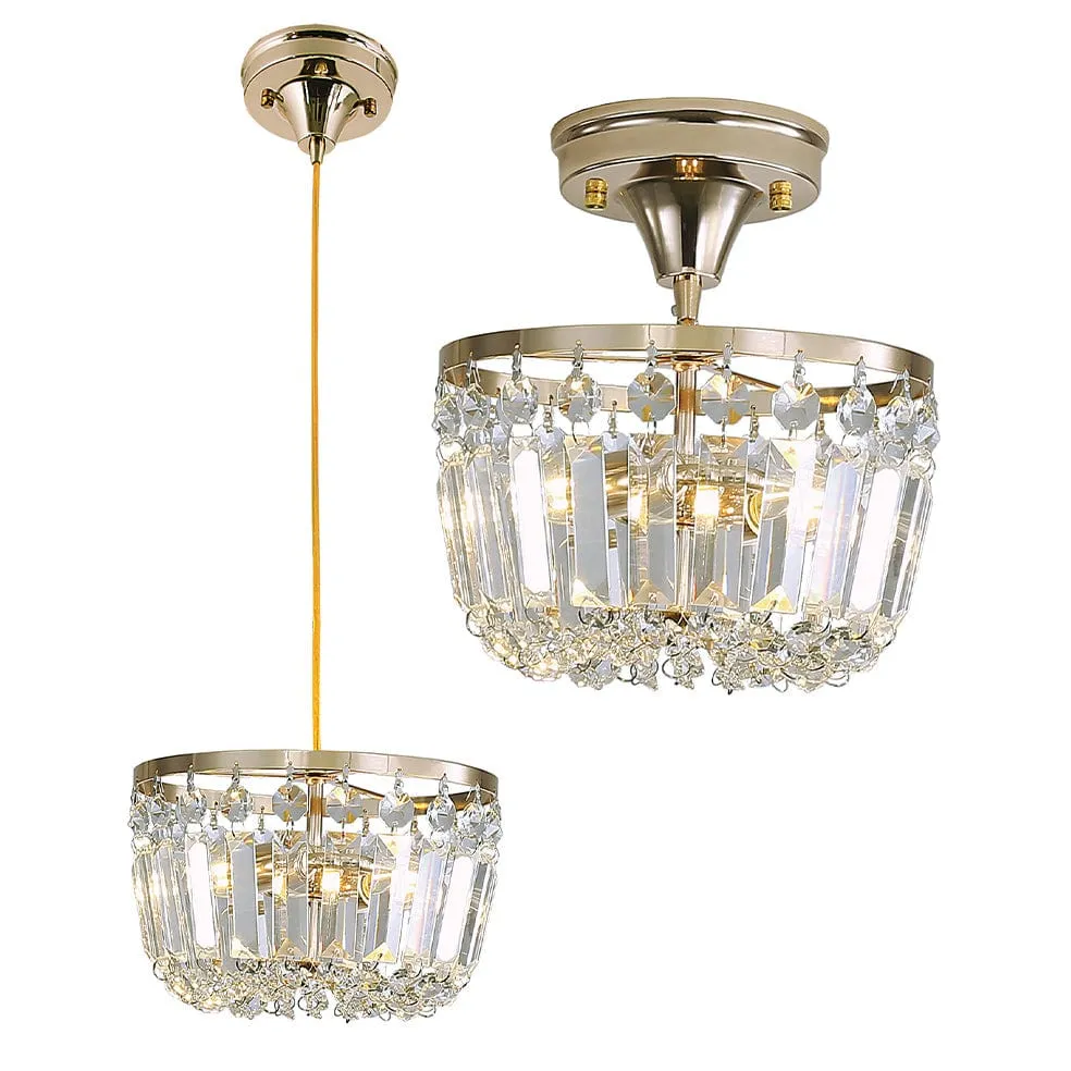 Clara Crystal Light | Chrome or Gold