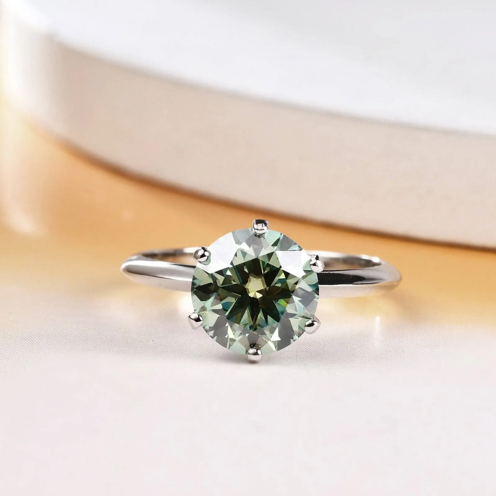 Classic Green Diamond Ring