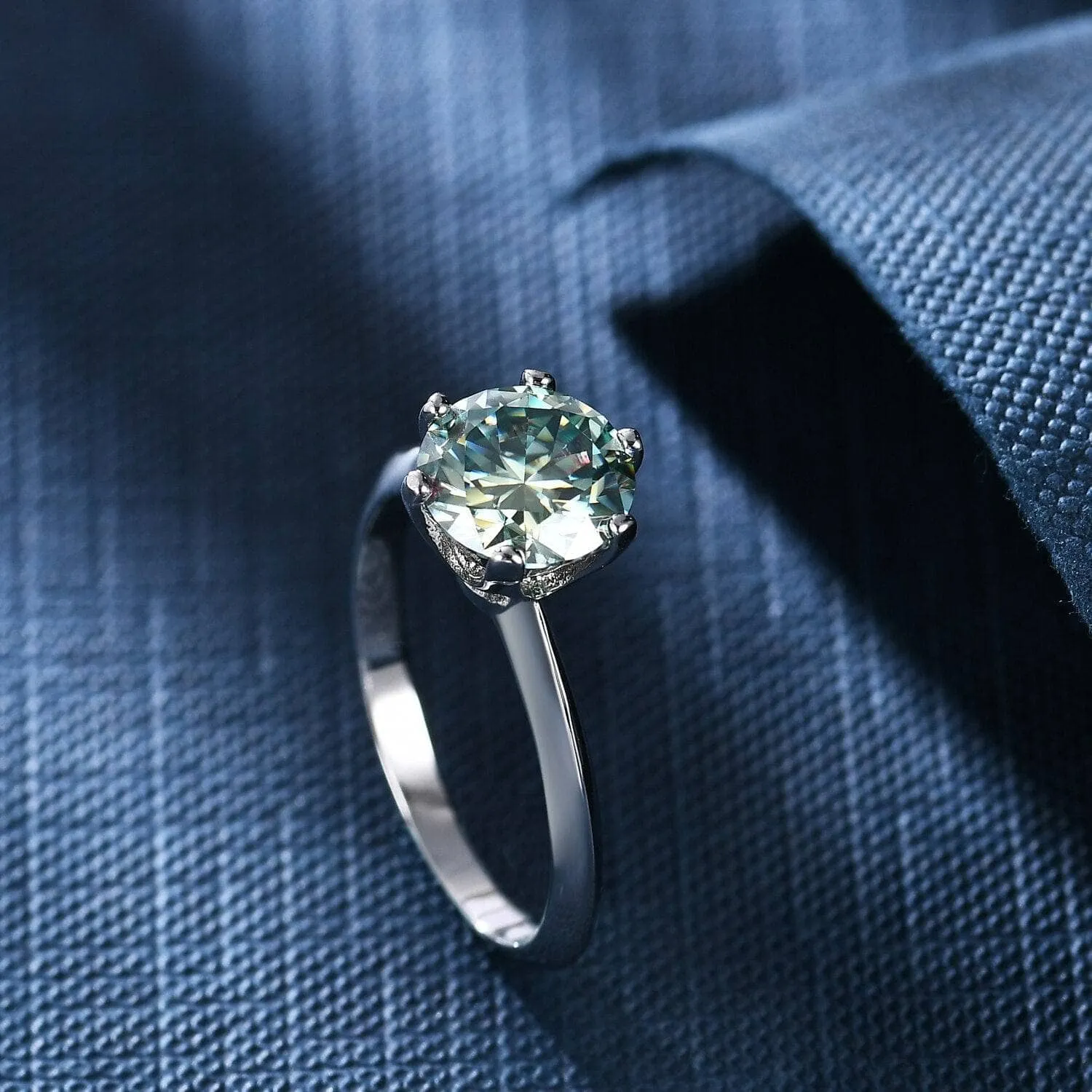 Classic Green Diamond Ring