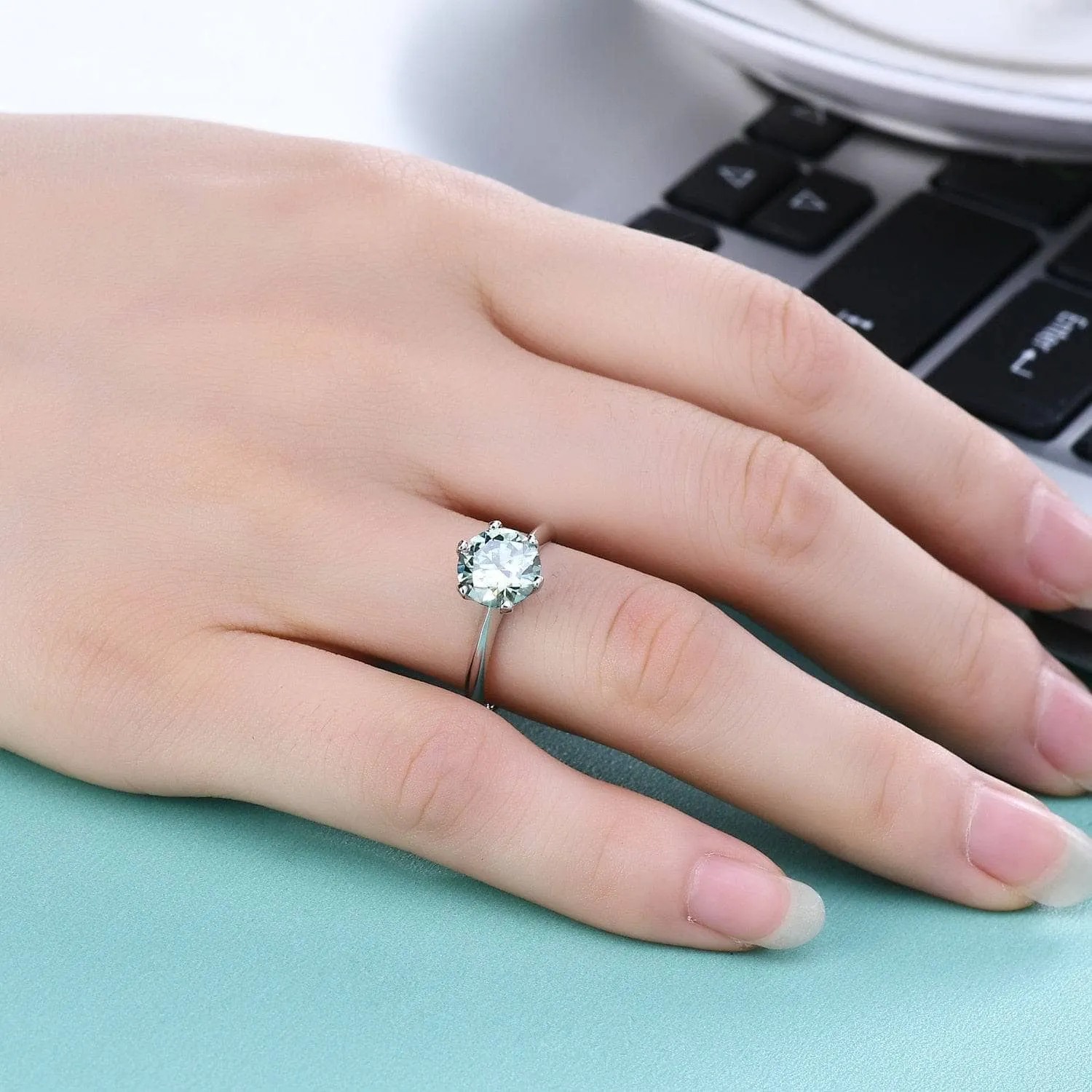 Classic Green Diamond Ring