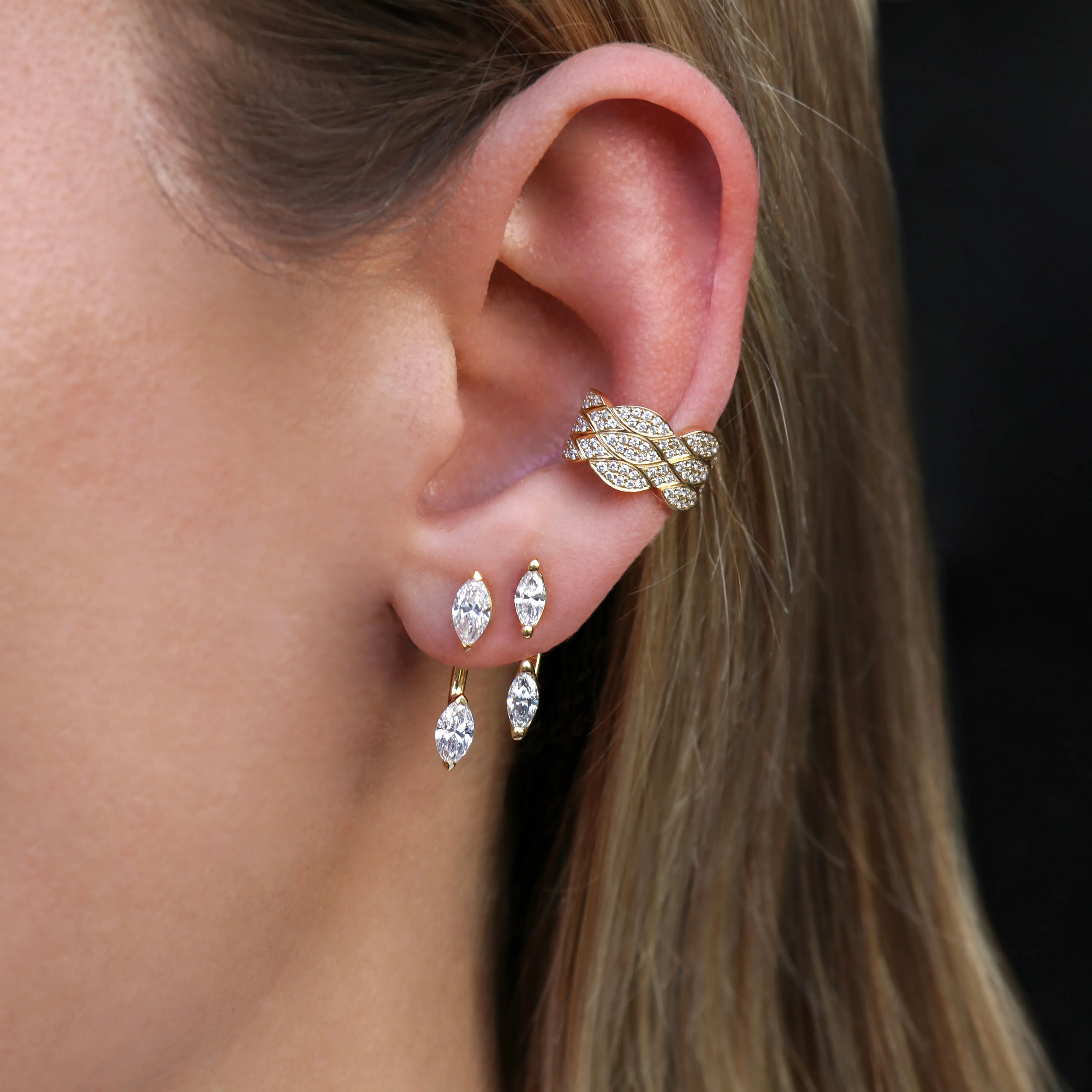 CLASSIC MARQUISE DIAMOND ORBIT EARRING