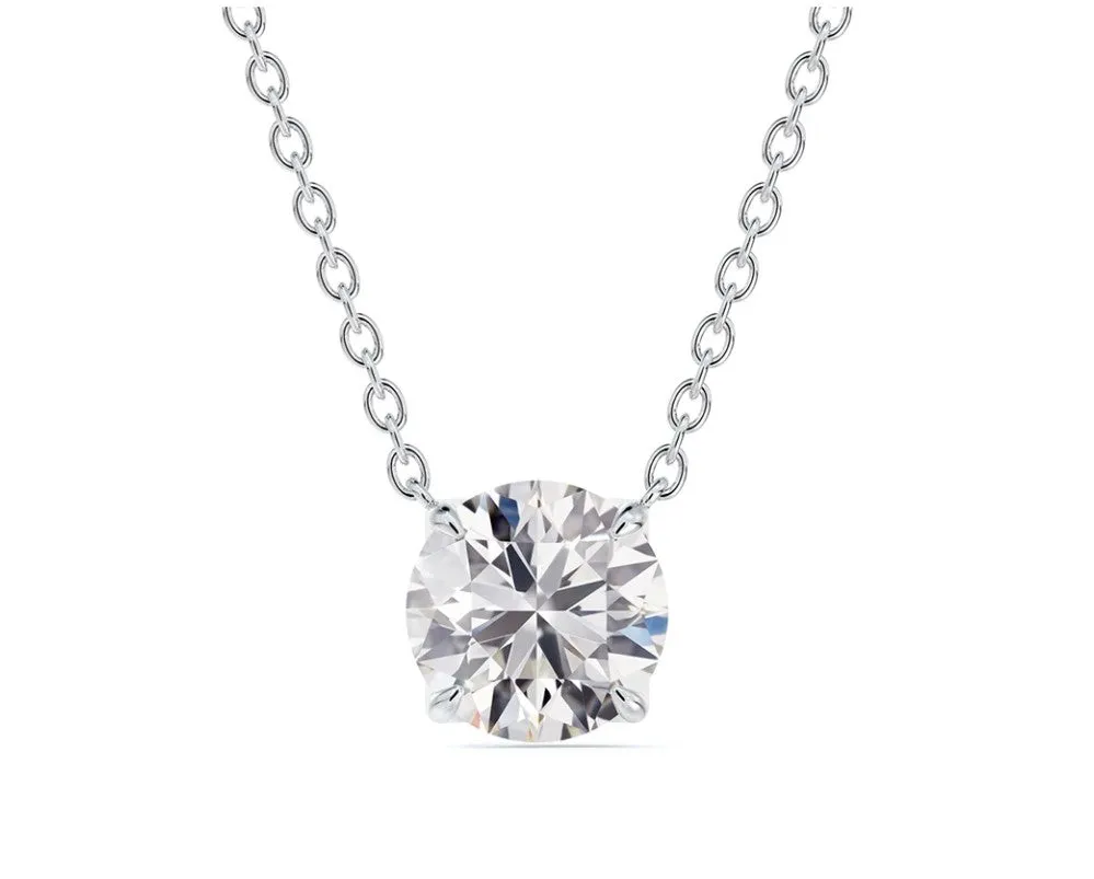 Classic Solitaire 0.70CT Diamond Pendant