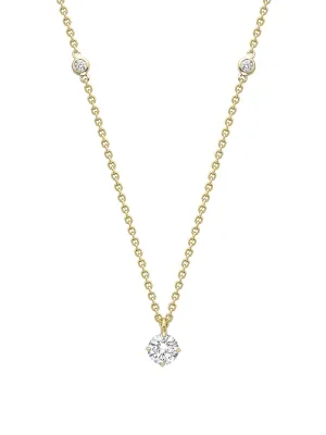 Classic Yellow Gold Diamond Pendant