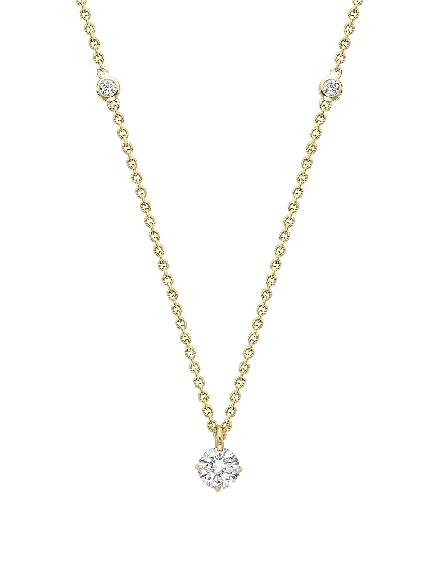 Classic Yellow Gold Diamond Pendant