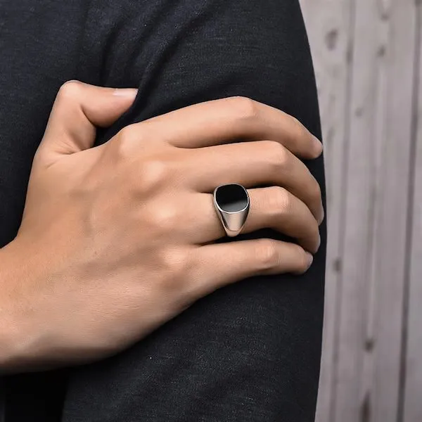 Classy Men Elegant Silver Ring