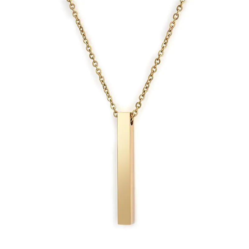 Claudius Minimal Steel Pendant Necklace